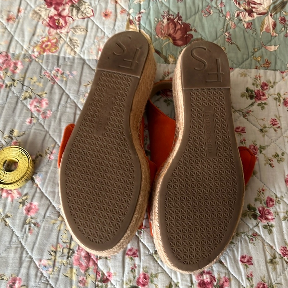 Women's Franco Sarto Tangerine Pirouette Suede Espadrille Slingback Sandals. 7M - Picture 8 of 16